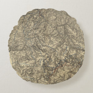 Militärische Operationen der Atlanta-Kampagne 3 Rundes Kissen