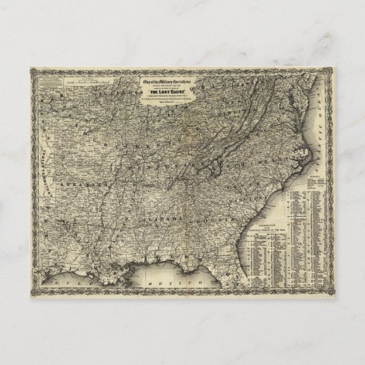 Militärische Operationen im zivilen Krieg planen d Postkarte (Vorderseite)