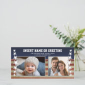 Militärische/Patriotische Fotokarte (Stehend Vorderseite)