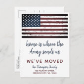 Militärische PCS bewegen Wir haben die amerikanisc Ankündigungspostkarte (Vorne/Hinten)