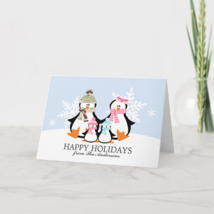 Militärische Pinguine Weihnachtskarten Feiertagskarte