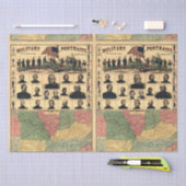 Militärische Portraits aus dem zivilen Krieg, wied Seidenpapier (Handwerk)