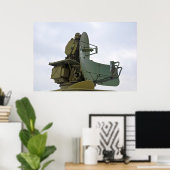 militärische Radarantenne Poster (Heimbüro)