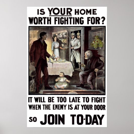 Militärische Rekrutierung in Irland des Ersten Wel Poster (Vorne)