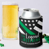 Militärische Rente - dünne, grüne Flagge - Armee Dosenkühler