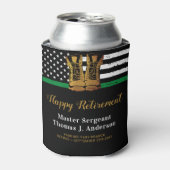 Militärische Rente - dünne, grüne Flagge - Armee Dosenkühler (Kanne Vorderseite)