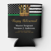 Militärische Rente - dünne, grüne Flagge - Armee Dosenkühler (Vorderseite)