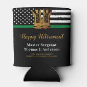 Militärische Rente - dünne, grüne Flagge - Armee Dosenkühler (Rückseite)