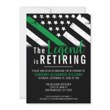 Militärische Rente - dünne, grüne Flagge - Armee