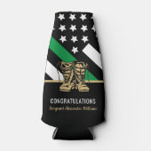 Militärische Rente - dünne, grüne Flagge - Armee Flaschenkühler (Vorderseite)