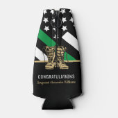 Militärische Rente - dünne, grüne Flagge - Armee Flaschenkühler (Rückseite)