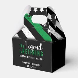 Militärische Rente - dünne, grüne Flagge - Armee Geschenkschachtel