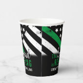 Militärische Rente - dünne, grüne Flagge - Armee Pappbecher (Rechts)