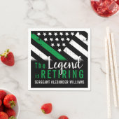 Militärische Rente - dünne, grüne Flagge - Armee Serviette (Beispiel)