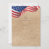 MILITÄRISCHE RETIREMENT Patriotic US FLAG Rustikal Einladung (Rückseite)