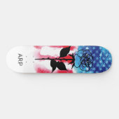 *~* Militärische ROSE Rot-Weiß-Blaue Flagge Skateboard (Horizontal)
