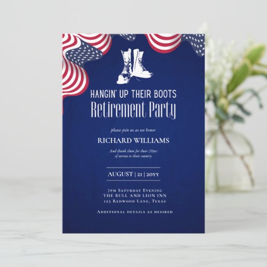 MILITÄRISCHE RÜCKSTÄNDIGUNG, die ihren Schwung in Einladung (Stehend Vorderseite)