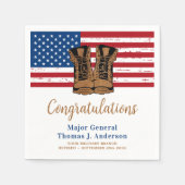 Militärische Ruhestandsarmee Boots American Flag P Serviette (Vorderseite)