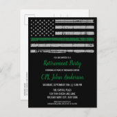 Militärische Ruhestandsarmee dünne grüne Linie Ankündigungspostkarte (Vorne/Hinten)