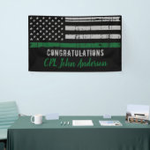 Militärische Ruhestandsarmee dünne grüne Linie Banner (Messeveranstaltung)