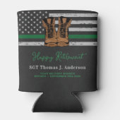 Militärische Ruhestandsleder dünne, grüne Armee Dosenkühler (Rückseite)