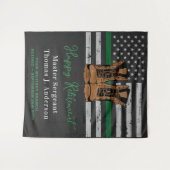 Militärische Ruhestandsleder dünne, grüne Armee Wandteppich (Vorderseite (Horizontal))