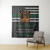 Militärische Ruhestandsleder dünne, grüne Armee Wandteppich (Beispiel)