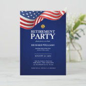 MILITÄRISCHE RÜSTUNG Gold Oak Leaf Oberst US-Flagg Einladung (Stehend Vorderseite)