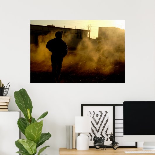 Militärische Silhouette Poster (Heimbüro)