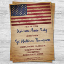 Militärische Soldatin Homecoming Party American Fl
