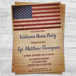 Militärische Soldatin Homecoming Party American Fl Einladung