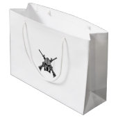 Militärische Stärke Große Geschenktüte (Rückseite Schrägansicht)