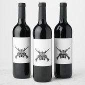 Militärische Stärke Weinetikett (Flaschen)