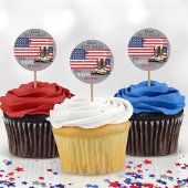 Militärische Stiefel US-Flagge Grauen weg Party Pi Runder Aufkleber