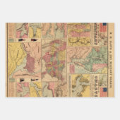 Militärische strategische Karten des Vintagen Zivi Geschenkpapier Set (Vorderseite 3)