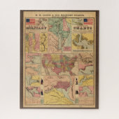 Militärische strategische Karten des Vintagen Zivi Puzzle (Vertikal)