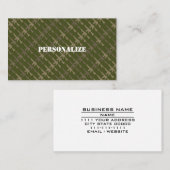 Militärische Streitkräfte Rekrutierer Armee Grüne  Visitenkarte (Vorne/Hinten)