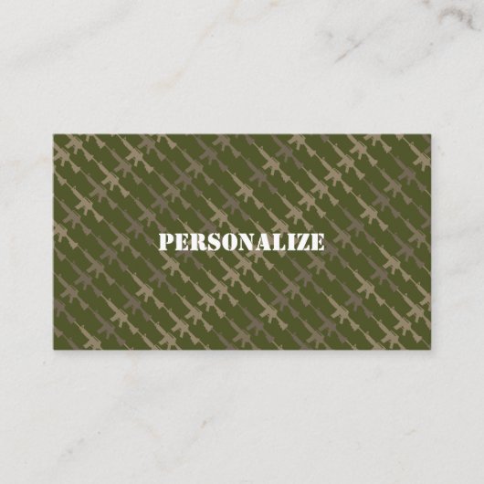 Militärische Streitkräfte Rekrutierer Armee Grüne  Visitenkarte (Vorderseite)