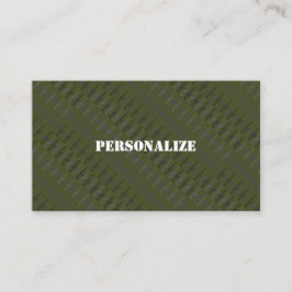 Militärische Streitkräfte Rekrutierer GI Army Gree Visitenkarte