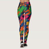 Militärische Streitkräfte Stil Neon Bright Camoufl Leggings (Rückseite)