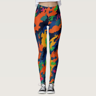 Militärische Streitkräfte Stil Neon Bright Camoufl Leggings