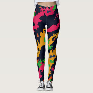 Militärische Streitkräfte Stil Neon Color Camoufla Leggings