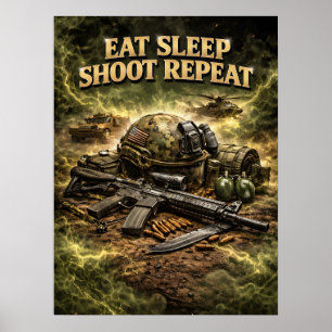 Militärische taktische Sturmenergie Poster