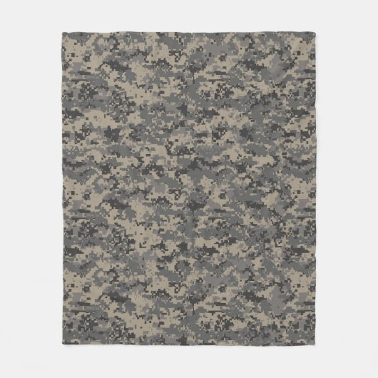 Militärische Tarnkampouflage khaki grün Fleecedecke (Vorderseite)