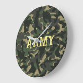 Militärische Tarnkappengrün Große Wanduhr (Winkel)