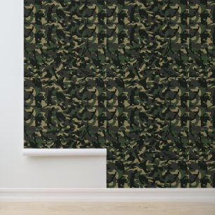 Militärische Tarnkappengrün Tapete