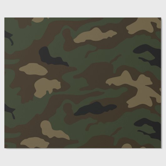 Militärische Tarnmuster Armeesolduniform k Geschenkpapier (Flach)