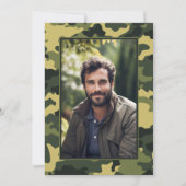 militärische Tarnung Geburtstag mit Foto Einladung (Vorderseite)