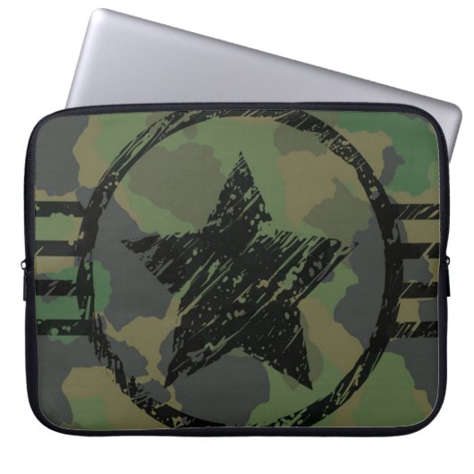 militärische Tarnung Laptopschutzhülle (Vorderseite)