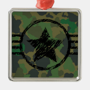 militärische Tarnung Ornament Aus Metall